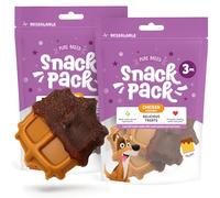 2pk Natural Dog Treats For Small Puppies Training Chews Healthy Low Fat Chicken Flavoured Waffle Grain Free For 8 Weeks Above Medium, Large Pets With Sweet Potato & Real Meat 105g/pk