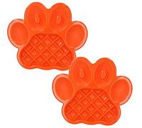 2PK Orange Interactive Dog Slow Feeder Food Accessories Control Fast Eating