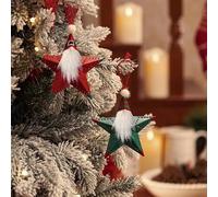 2Pk Scandi Gonk Stars Hanging Decoration