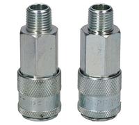 2pk Schrader Profile 17 Series Female Coupler 1/4" BSP Male Thread Air Line Hose