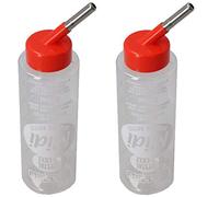2PK Small Animals 320ml Anti- Rust Twin Ball Gnaw Resistant Sprout Water Bottle