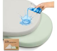 2pk Waterproof Bassinet Sheets Boy, Girl, 33x17 Mattress Cover (Sage) | Baby Bassinet Mattress Protector, Viscose Derived from Bamboo, Compatible with Graco, Baby Delight, Halo Bassinest Swivel