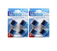 2Pk X 2In1 Toilet Blocks Cube Ocean Fresh 4Pack