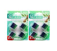 2Pk X 2In1 Toilet Blocks Cube Pine Fresh 4Pack