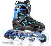 2pm Sports Adjustable Kids Inline Skates, Inline Skates for Boys and Girls - Blue Small