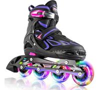 2pm Sports Adjustable Kids Inline Skates, Inline Skates for Boys and Girls - Purple Medium