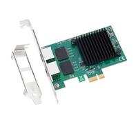 2Port Networking Card I350-T2 I350AM2 Chip PCIE X1 to 2x RJ45 NIC 1000Mbps