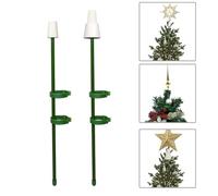 2PSC Christmas Tree Topper Holder Holiday Universal Tree Topper Stabilizer Treetop Base and Stand Halloween Tree Topper Supporter Fit All Base Types Adjustable attachments stabilize Treetop Ornament