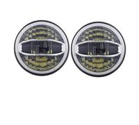 2Psc For Hummer H1 H2 Universal Car 7 Inch LED Headlight H4 Hi-Lo With Halo 4x4 Headlamp Assembly Front Lamp Assembly Front Lamp Assembly(Section G)