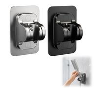 2Psc Shower Head Holder, Suction , Adjustable Shower Head Holder, No Drill Shower Holder, Wall Mount Shower Bracket, Two Pack in Grey and Black