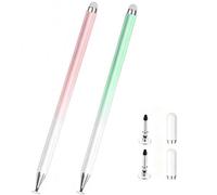 2psc Stylus Pen for Fire Max 11 Tablet/HD 8Plus/8/7plus/7 Kids HD Table Compatible with iPad iOS/Android Tab S Pen (Pink+Green)