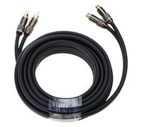 2RCA Female to 2RCA Male Cable Gold, Black straight head 5M | Gold Plate 2RCA Stereo Sound Extension Cable for Speakers Amplifiers Mixer HDTV Extender Cord Adapter Connector