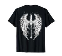 2reborn Angel Wings Angel Wings Fire Sword White Back T-Shirt