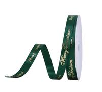 2roll Christmas Ribbon for Xmas Gifts, DIY Packaging Decoration, Craft Supplies, 100Yards Per Roll for Valentine's Day, Crafting(9mm-C)