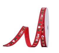 2roll Christmas Ribbon for Xmas Gifts, DIY Packaging Decoration, Craft Supplies, 100Yards Per Roll for Valentine's Day, Crafting(9mm-B)