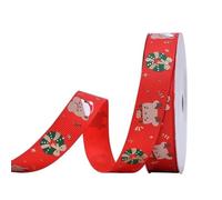 2roll Christmas Ribbon for Xmas Gifts, DIY Packaging Decoration, Craft Supplies, 100Yards Per Roll for Valentine's Day, Crafting(16mm-C)