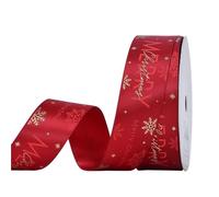 2roll Christmas Ribbon for Xmas Gifts, DIY Packaging Decoration, Craft Supplies, 100Yards Per Roll for Valentine's Day, Crafting(25mm-E)