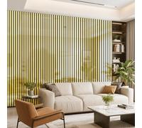2Roll Gold Stripe Peel and Stick Wallpaper Mirror Self-Adhesive Wallpaper 2.2mm Thick Thermal Waterproof Insulating Wall Covering Roll For Living room Bedroom Kitchen Bathroom Bad Cold Walls