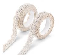 2Rolls 0.6" Wide 2 Yards Self-Adhesive Lace Tape Ribbon, Vintage Cotton