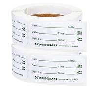 2Rolls 600Pcs Food Lables,1x2 Inch Removable Food Stickers,Freezer Lables,Easy to Peel Off,Food Lables Stickers Prep Canning Label for Jars,Pantry and Meal Containers,No Sticky Residue
