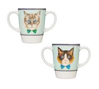2Rosa Lifestyle 2 Handled Cat Coffee Mug (2 Pack)