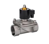 2S Series 1/4",1/8",1/2",3/4",1" AC 220V,DC24/12V Electric Solenoid Valve Stainless Steel 304 2 Way Water Solenoid Valve(AC 220V,3/4")