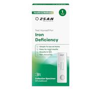 2SAN Iron Deficiency Test at Home UK - 1 Pack - Ferritin Testing kit for Blood Anemia Detection, Accurate and Easy Iron Level Test kit for Deficiency Detection Check