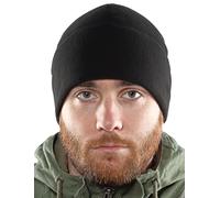 2SBR 2SABERS Fleece Winter Warm Watch Cap - Mens - Army Military Tactical Skull Beanie Hat, Black, X-Large