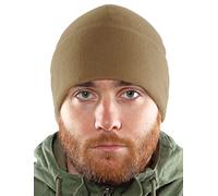 2SBR 2SABERS Fleece Winter Warm Watch Cap - Mens - Army Military Tactical Skull Beanie Hat, Coyote, M