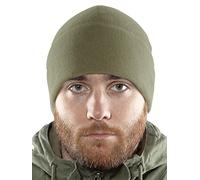 2SBR 2SABERS Fleece Winter Warm Watch Cap - Mens Outdoor Skull Beanie Hat, Olive Green, L