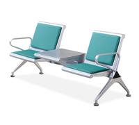 2Seat Green Office Waiting Room Chairs with Coffee Table Lobby Reception Seating for Airport Hospital Bank Salon Conference Room Furniture