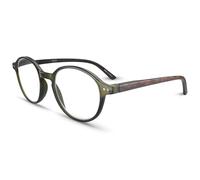 2SeeLife Dark Green Small Retro Round Reading Glasses for Women & Men with Sturdy Made - Trendy Narrow Face Readers for Women & Men - (R-726-Green Wood-1.00-FBA) UK