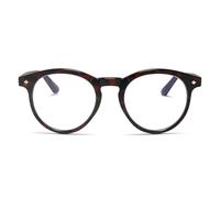 2SeeLife Large Round TR-90 Reading Glasses for Men & Women - Medium-Large Fit, Durable, Spring Hinges, Blue Light Readers, Brown Tortoise, +2.00