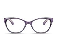 2SeeLife Narrow Cat Eye Reading Glasses for Women - Small-Medium Fit, Sturdy Frame, Spring Hinges, Stylish Cateye Readers, Purple, +1.75