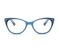 2SeeLife Narrow Cat Eye Reading Glasses for Women - Small-Medium Fit, Sturdy Frame, Spring Hinges, Stylish Cateye Readers, Pacific Blue, +1.25