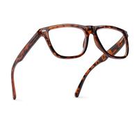 2SeeLife Oversized Blue Light TR-90 Reading Glasses for Men - Medium Fit, Sturdy Frame, Spring Hinges, Premium Readers
