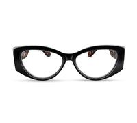 2SeeLife Oversized Cateye Reading Glasses for Women - Medium-Wide Fit, Durable & Sturdy Frame, Trendy Premium Cateye Readers, Black, +1.25