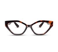 2SeeLife Oversized TR-90 Cat Eye Reading Glasses for Women - Medium-Wide Fit, Sturdy Frame, Premium Geometric Readers