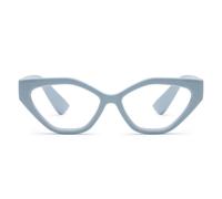 2SeeLife Oversized TR-90 Cat Eye Reading Glasses for Women - Medium-Wide Fit, Sturdy Frame, Premium Geometric Readers, Pastel Blue, +2.25