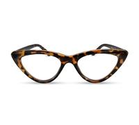 2SeeLife Premium Cat Eye TR-90 Reading Glasses for Women - Narrow-Medium Fit, Sturdy Frame, Spring Hinges, Stylish Readers, Brown Tortoise, +1.25