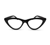 2SeeLife Premium Cat Eye TR-90 Reading Glasses for Women - Narrow-Medium Fit, Sturdy Frame, Spring Hinges, Stylish Readers, Black, +1.75