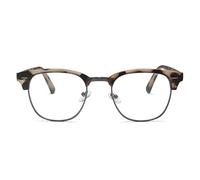 2SeeLife Premium Half Rim Reading Glasses Women & Men - Fits all Face Shapes, Metal & Sturdy Readers, Spring Hinges, Clear Tortoise, +1.00