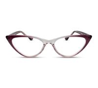 2SeeLife Small Cat Eye Reading Glasses for Women - Narrow-Medium Fit, Sturdy Frame, Spring Hinges, Premium Funky Readers, Purple, +2.50
