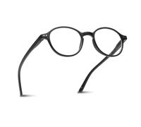 2SeeLife Small Round Reading Glasses for Men & Women - Narrow-Medium Fit, Sturdy Frame, Spring Hinges, Premium Retro Readers, Black, +2.75