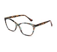 2SeeLife Tortoise Gray Women's Vivid Cat Eye Reading Glasses - Trendy Readers with Spring Hinges, Premium Scratch-Resistant Lenses & Solid Frame - Fits All Face Shapes, Strength 4.00