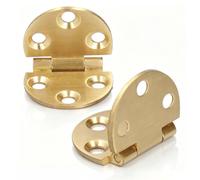 2set 180 Degree Copper Hinge with Screw, Solid Brass Butler Tray Hinges, Gold Cabinet Hinges, Mini Flap Hinge for Foldable Table 47x30mm