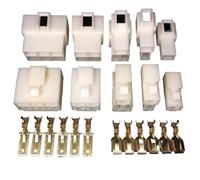 2set 6.3mm Connector 1P/2P/3P/4P/6P/9P/12P pin Electrical 6.3 Connector Kits Male Female Socket Plug(12P)