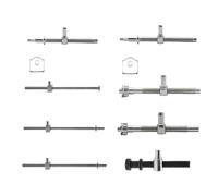 2SET Adjustable Silver Metal Screw Set F - Complete Tension Adjustment Screws for Chain and Guide Bar Front & Rear Setting 2sets(45mm)
