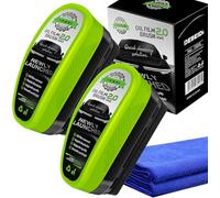2set Automotive Oil Film Cleaning Brush, 2025 Upgrade Clear vision Car Windshield Cleaner, Clear vision Glass Cleaner, 150mll Reusable Oil Film Cleaning Brush for Car Window, Prevents Rain and Fog