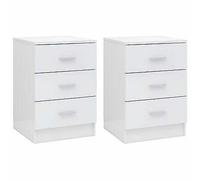 Vidaxl Bedside Cabinets 2 Pcs Concrete Grey 38X35X56 Cm Engineered Wood